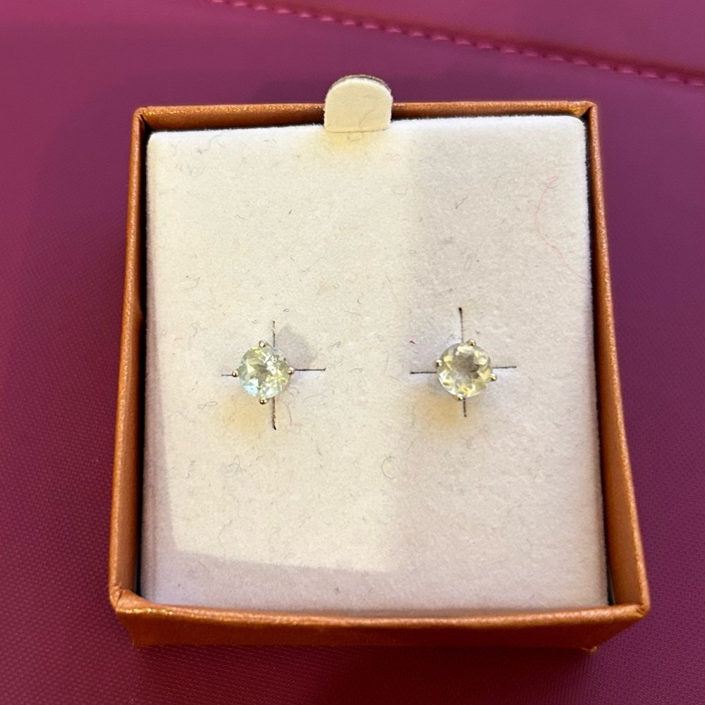 14k white gold aquamarine earrings